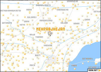 map of Mehrāb Jhejān