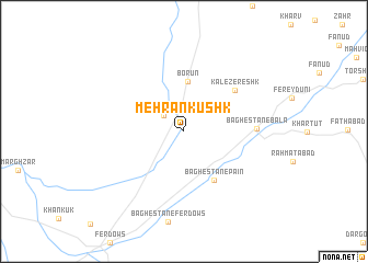 map of Mehrān Kūshk