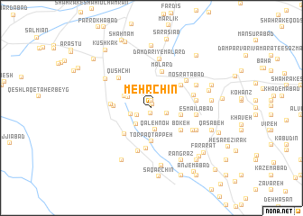 map of Mehr Chīn