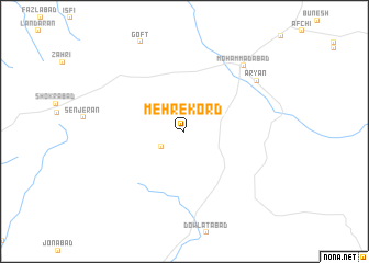 map of Mehr-e Kord