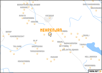 map of Mehrenjān