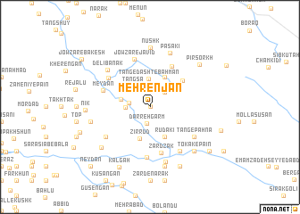 map of Mehrenjān