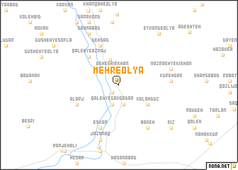 map of Mehr-e ‘Olyā