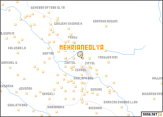 map of Mehrīān-e ‘Olyā