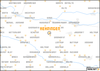 map of Mehringen