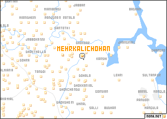 map of Mehr Kali Chohān