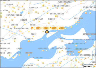 map of Mehr Khān Mamdāni
