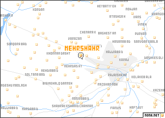 map of Mehr Shahr