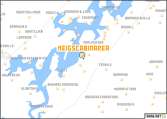 map of Meigs Cabin Area