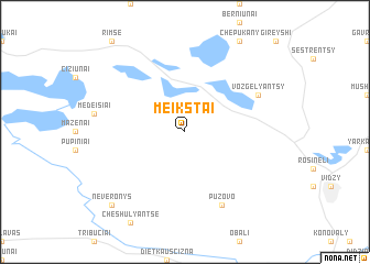map of Meikštai