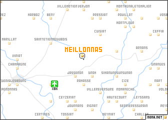 map of Meillonnas