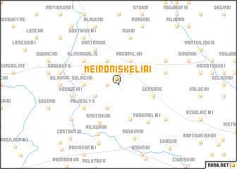 map of Meironiškėliai