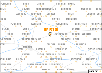 map of Meištai