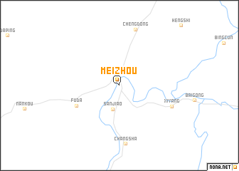 map of Meizhou