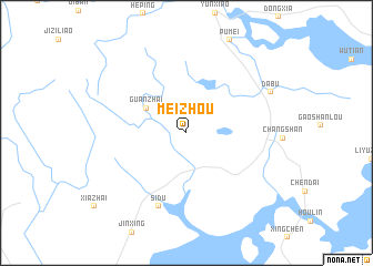 map of Meizhou