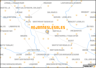 map of Méjannes-lès-Alès