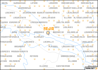 map of Mejía