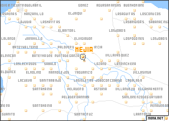 map of Mejía