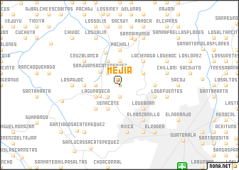 map of Mejía