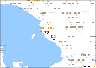 map of Mejlby