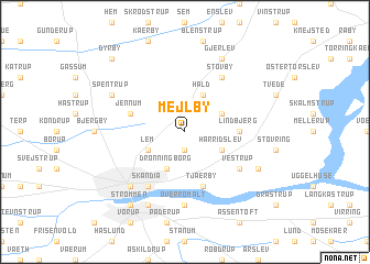 map of Mejlby