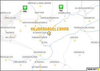 map of Mejorada del Campo