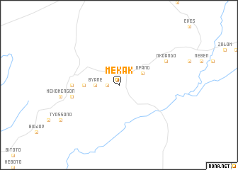 map of Mékak