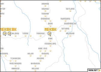 map of Mékak