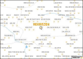 map of Mękarzów