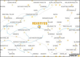 map of Mekényes