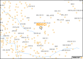 map of Mekići