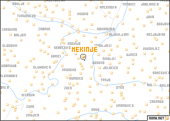 map of Mekinje