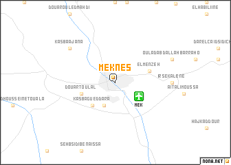 map of Meknès