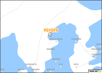 map of Mékoré
