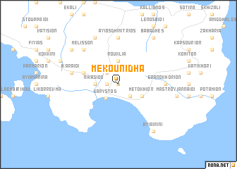 map of Mekounídha