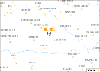 map of Mékro