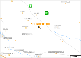 map of Melanchton