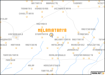 map of Melániatanya