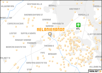 map of Melanie Manor