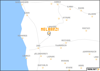 map of Melbārži