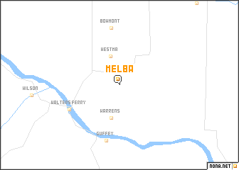 map of Melba