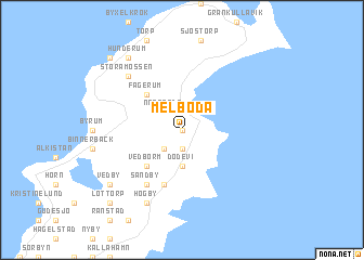 map of Melböda