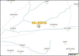 map of Melborne