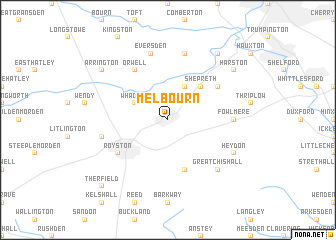 map of Melbourn