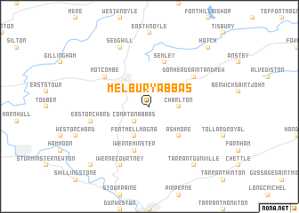 map of Melbury Abbas