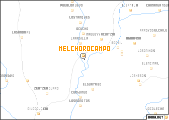 map of Melchor Ocampo