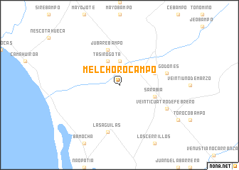 map of Melchor Ocampo