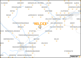 map of Melčice