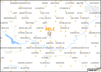 map of Melč