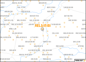 map of Meldiniai